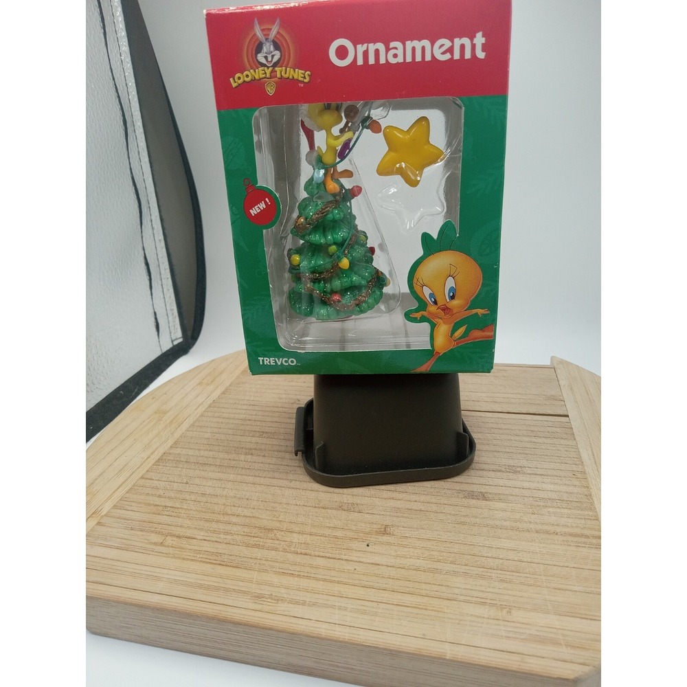 Looney Tunes Christmas‎ Ornament Tweety On Tree Fishing Star Trevco 2000 VTG